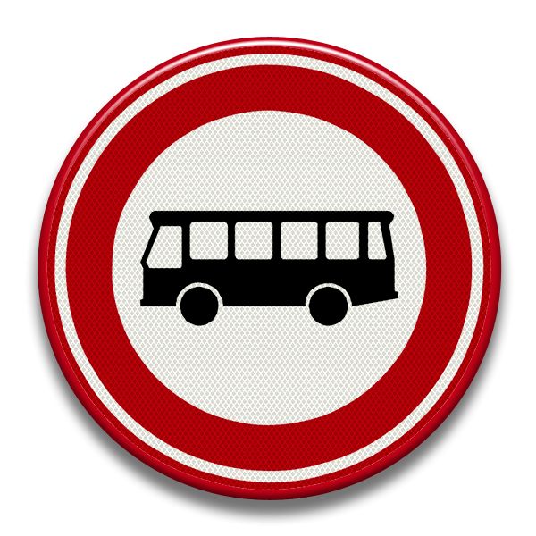 Verkeersbord RVV - C07a Gesloten voor autobussen