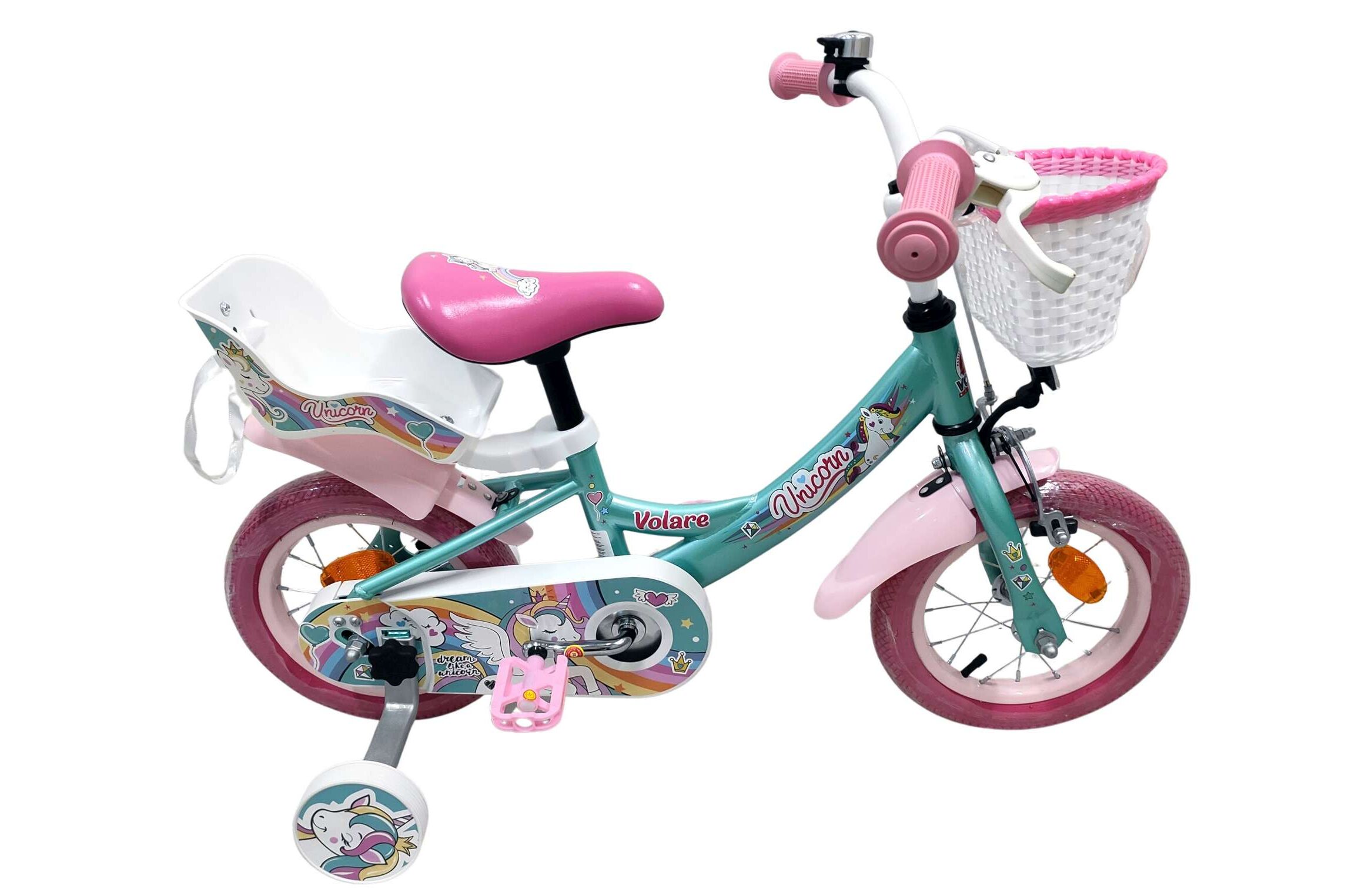 Volare Unicorn groen 12inch meisjesfiets