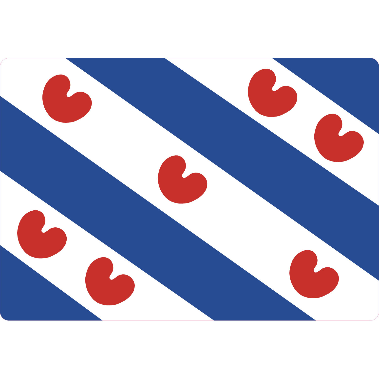 Sticker 'Friese vlag' (5 stuks)