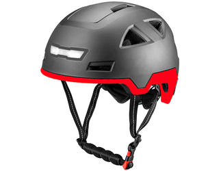 Helm E-City Glans Zwart-Rood Snorscooter 25 km p/u Speed pedelic Vito