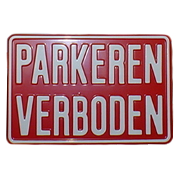 Verbodsbord - Parkeren verboden (rechthoekig)