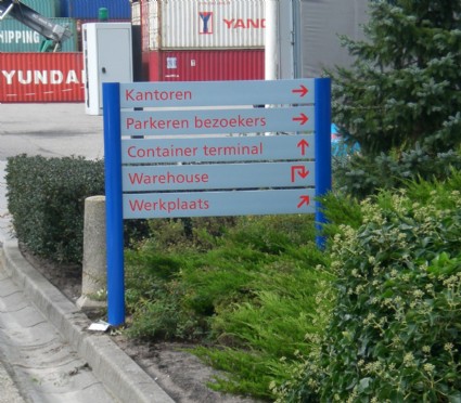 Bewegwijzering bord bedrijven