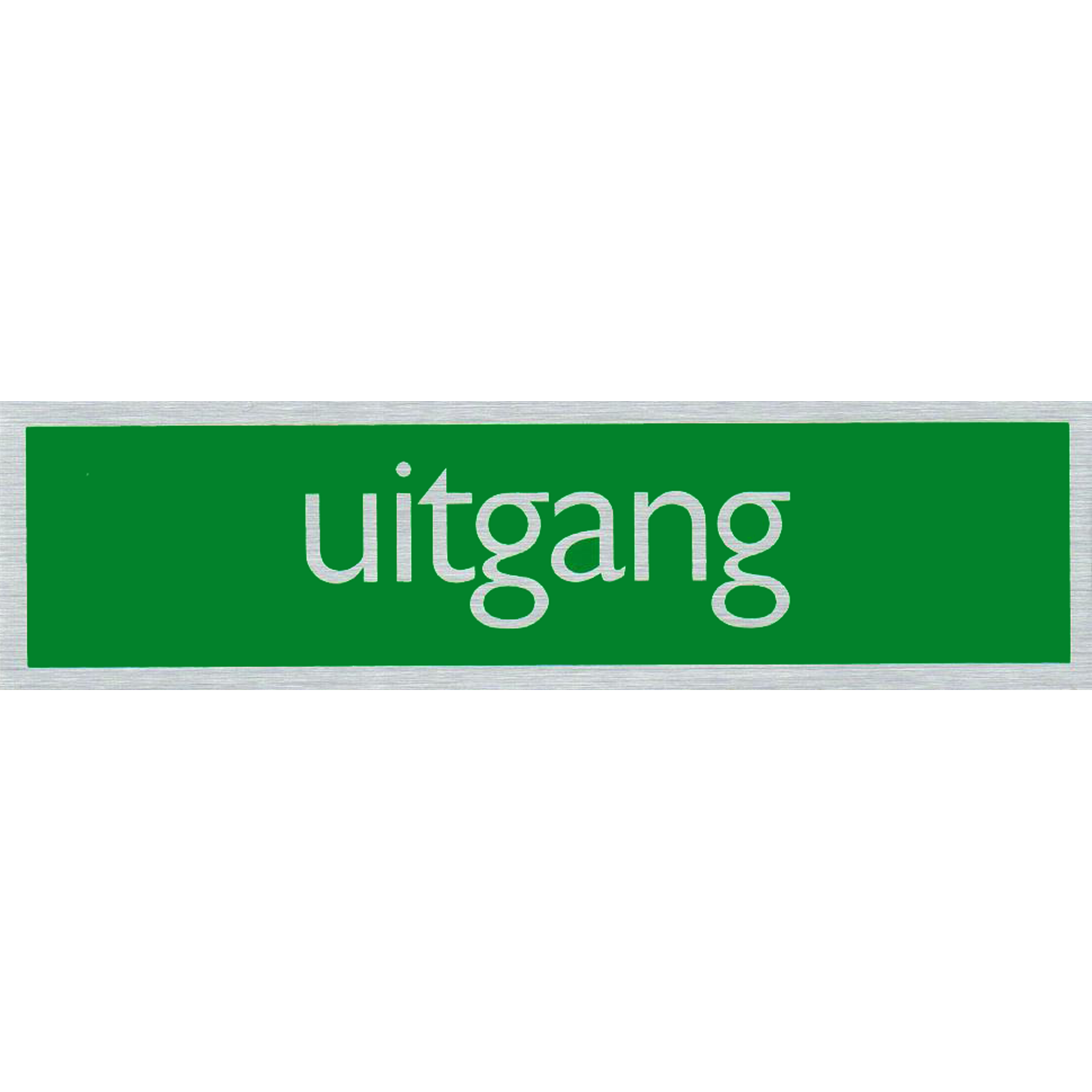 Uitgang - Aluminium look zelfklevend deurbordje