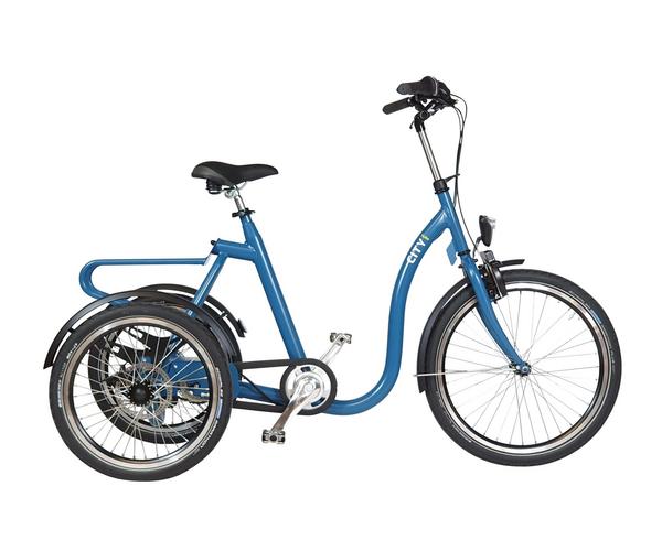 Huka City L 8-speed Pendix mat-blauw elektrische driewieler