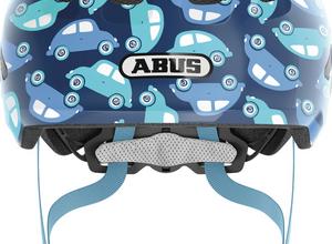 Abus Smiley 3.0 LED M blue car shiny kinder helm 2