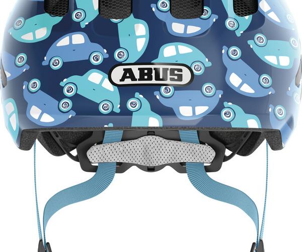 Abus Smiley 3.0 LED M blue car shiny kinder helm 2