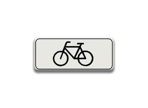 RVV Verkeersbord OB02 - Onderbord - Geldt alleen voor fietsers fietsen rechthoek wit breed