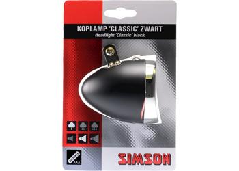 Simson koplamp Classic batterij zwart