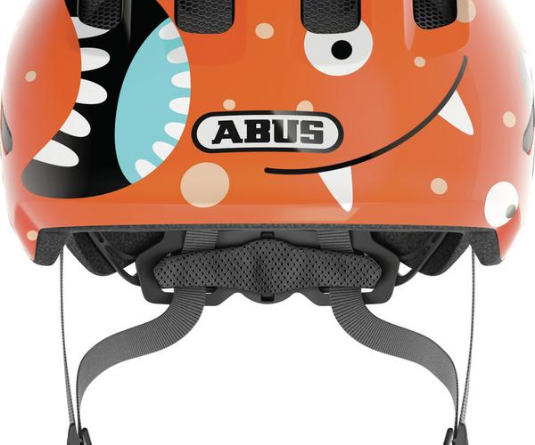 Abus Smiley 3.0 M orange monster shiny kinder helm 2