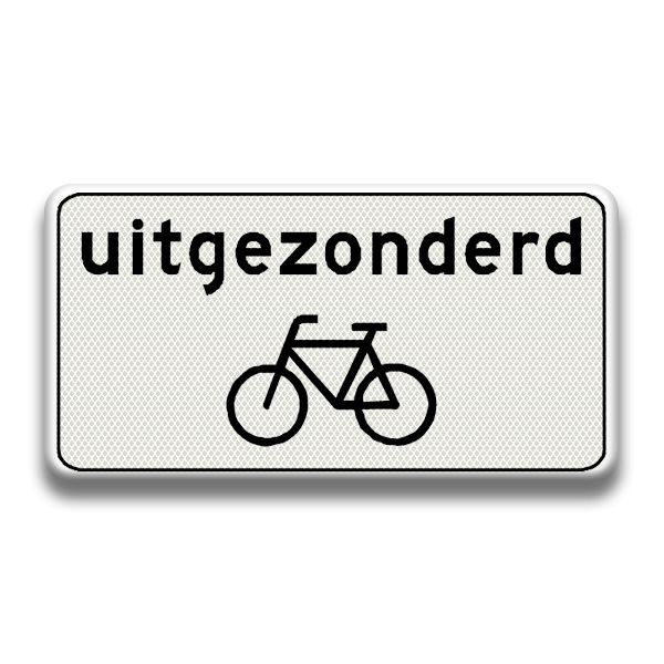 Verkeersbord RVV - OB52 Uitgezonderd fietsers