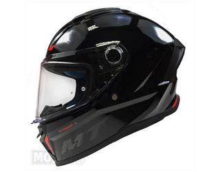 Helm MT STINGER 2 Solid Integraal Glans Zwart met rood S, M, L, XL