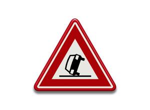 RVV Verkeersbord - J34 Vooraanduiding auto ongeluk driehoek rood waarschuwingsbord ongeval breed