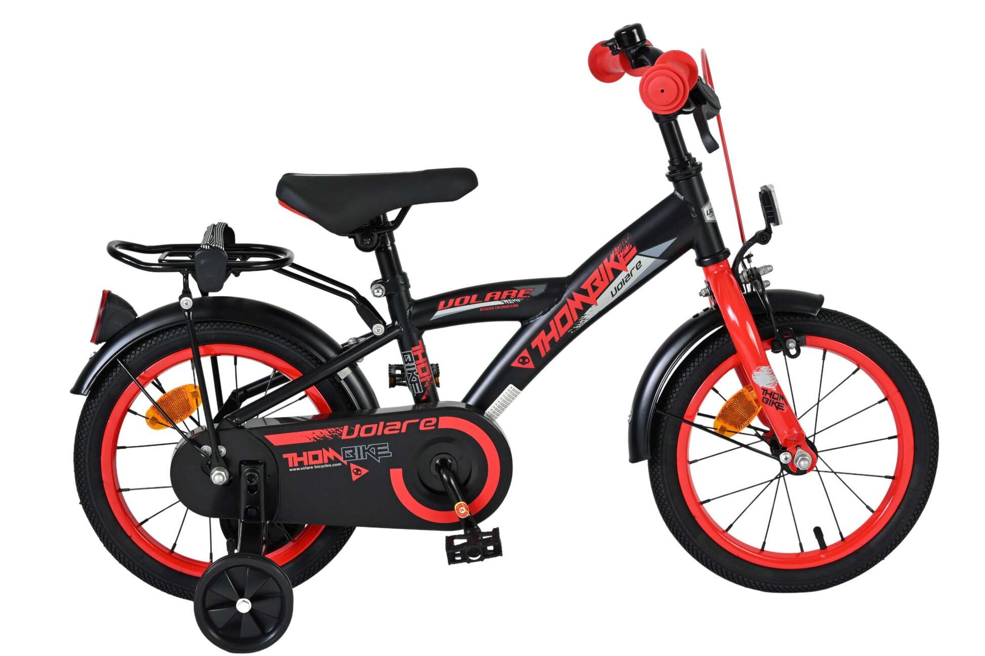 Volare Thombike zwart-rood 14inch Jongensfiets