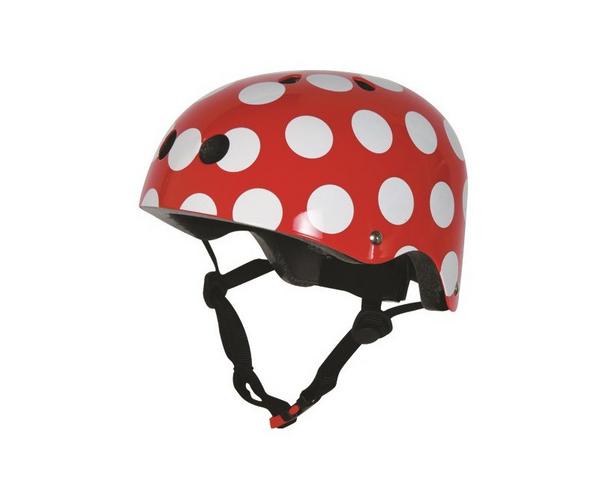 Kiddimoto red dotty Medium helm