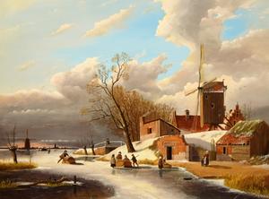 "De oude molen"  1850         Olieverf op doek  80 x60 cm 