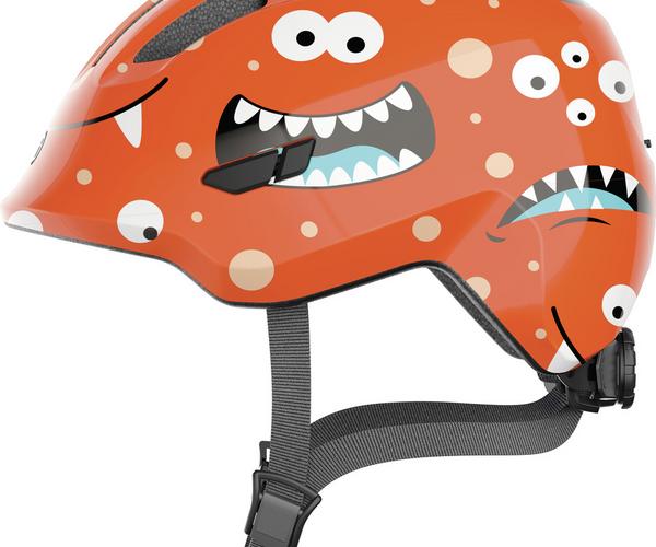 Abus Smiley 3.0 S orange monster shiny kinder helm