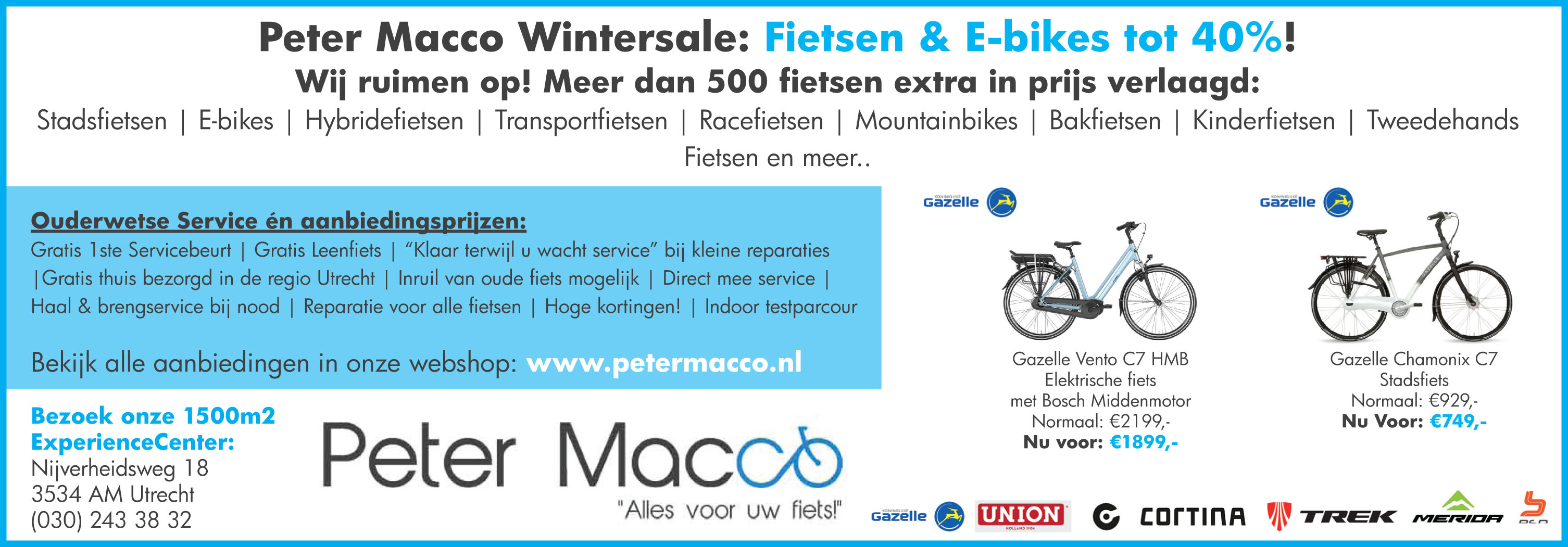 Meter Panda Krankzinnigheid Dé E-bike en Stadsfietsspecialist van Utrecht! - Peter Macco