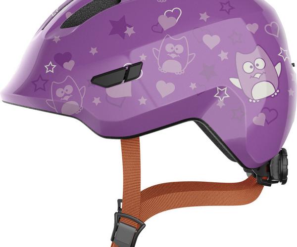 Abus Smiley 3.0 S purple star shiny kinder helm