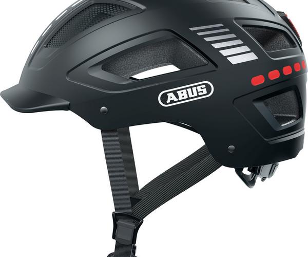 Abus Hyban 2.0 LED L signal black fiets helm