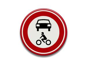  Verkeersbord RVV - C12 Gesloten voor alle motorvoertuigen motor voertuigen auto's motoren auto motor verboden