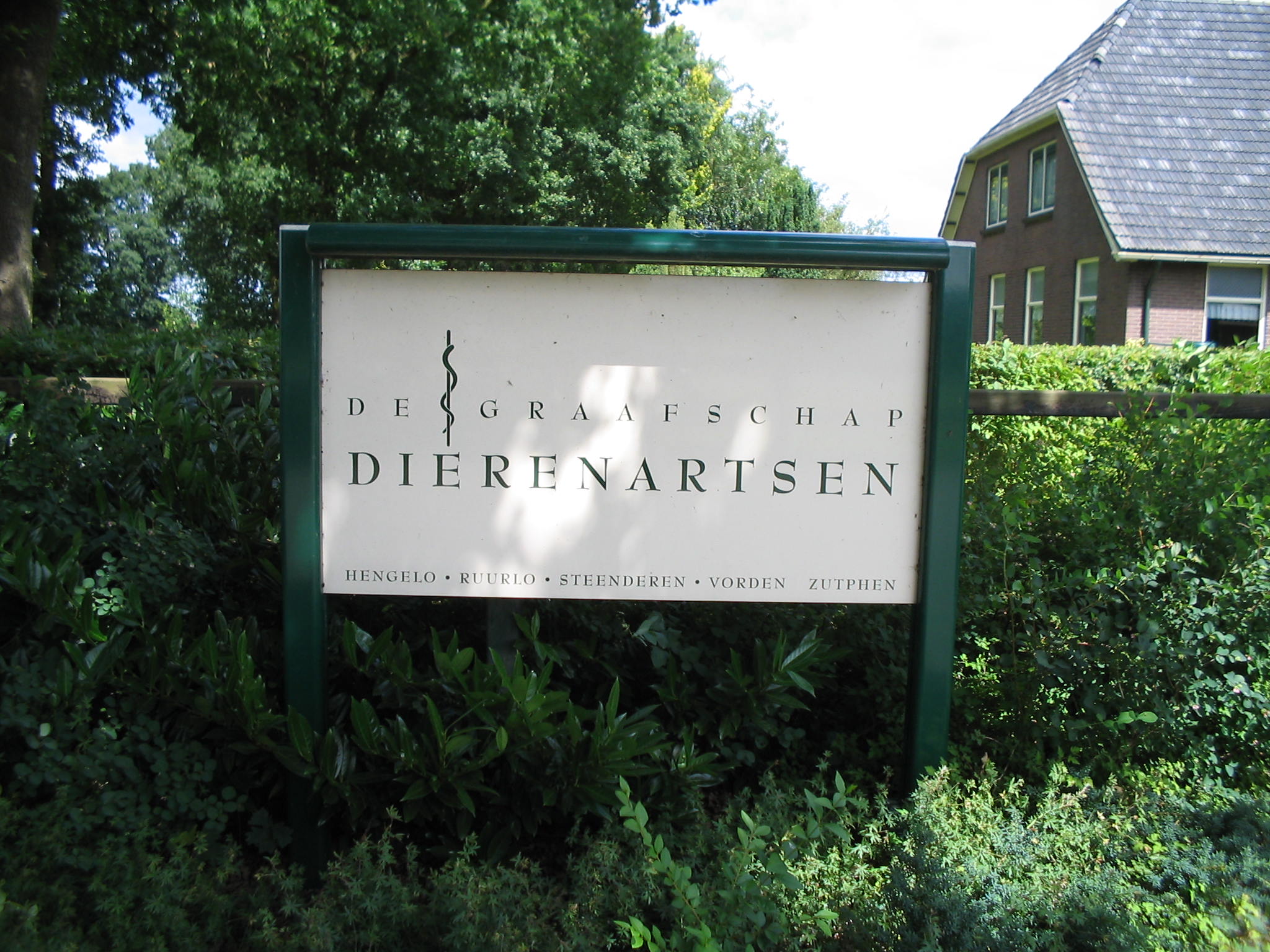 Bedrijfsnaambord dierenartsen