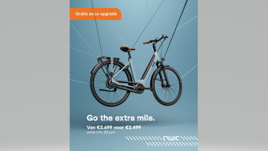 Qwic e-bike ACTIE INTER Plus GRATIS UPGRADE Accu
