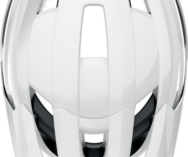 Abus Cliffhanger S shiny white MTB helm 4