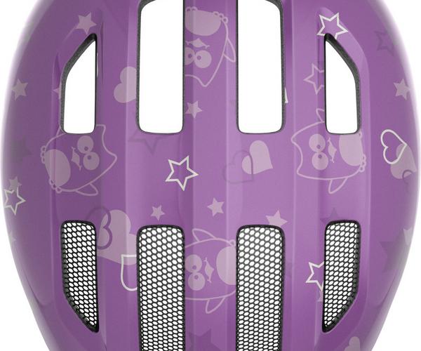 Abus Smiley 3.0 S purple star shiny kinder helm 4