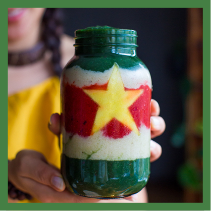 Recept: Regenboog fruitsmootie met manya ster