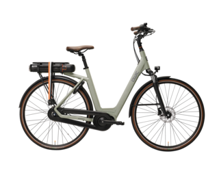 Qwic E-bike Premium  MN7D+ Dames Middenmotor Khaki Green 625Wh accu