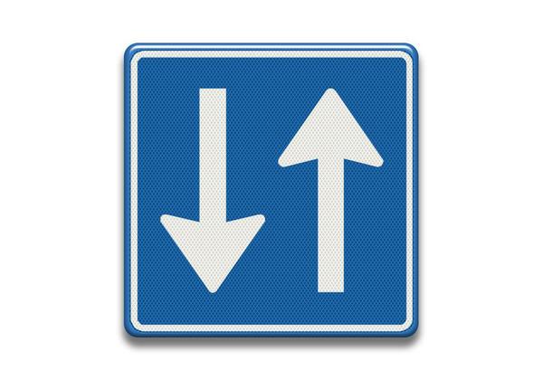  Verkeersbord RVV - C05 Inrijden toegestaan twee richtingen beide richtingen rijden