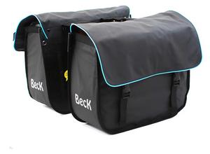 Beck Organic 42L zwart-blauw dubbele fietstas