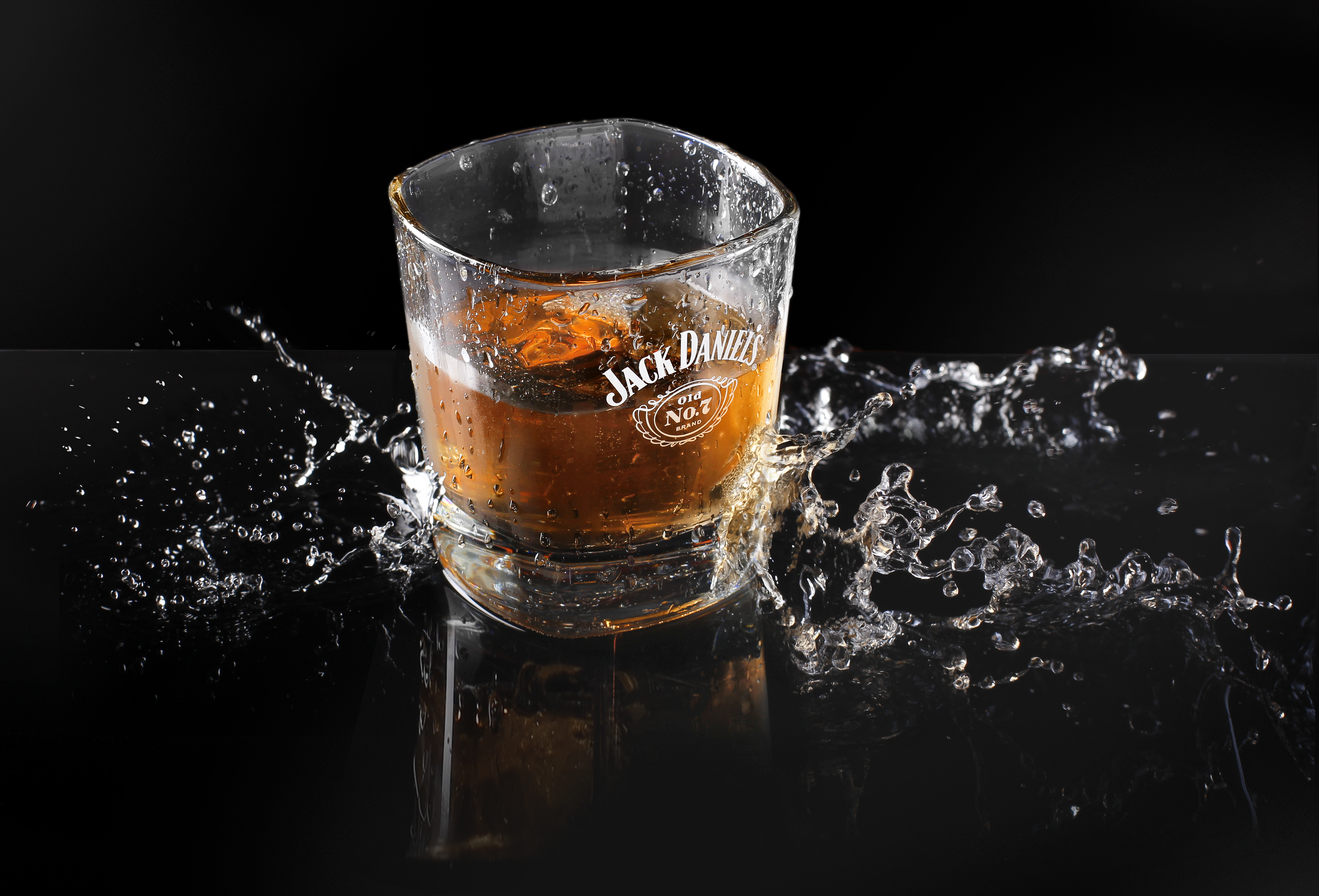 Muurdecoratie fotoschilderij eten jack daniels whisky