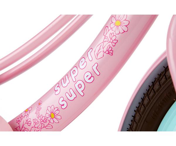 SuperSuper Lola 18inch roze-turquoise meisjes Transportfiets 5