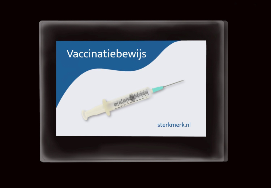 Hoesje vaccinatiebewijs GGD bedrukt