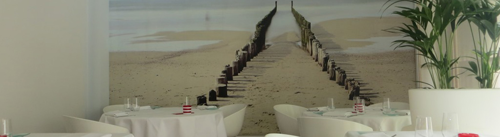 Muurdecoratie restaurant strand fotowand