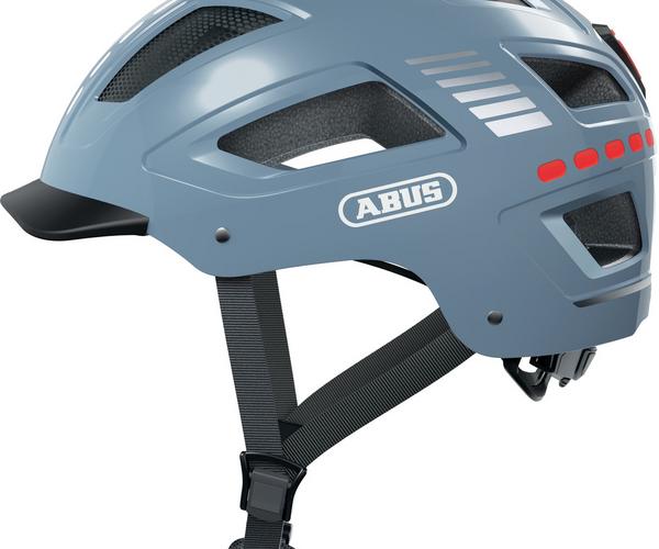 Abus Hyban 2.0 LED M signal glacier fiets helm