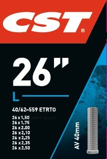 Cst bib 26x1.50-2.50 schrader 40mm 40/62-559 (av40