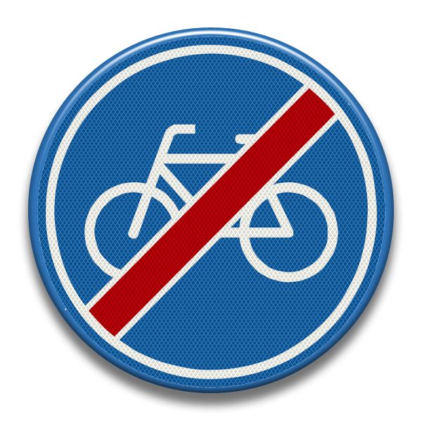 Verkeersbord RVV - G12 Einde fietspad