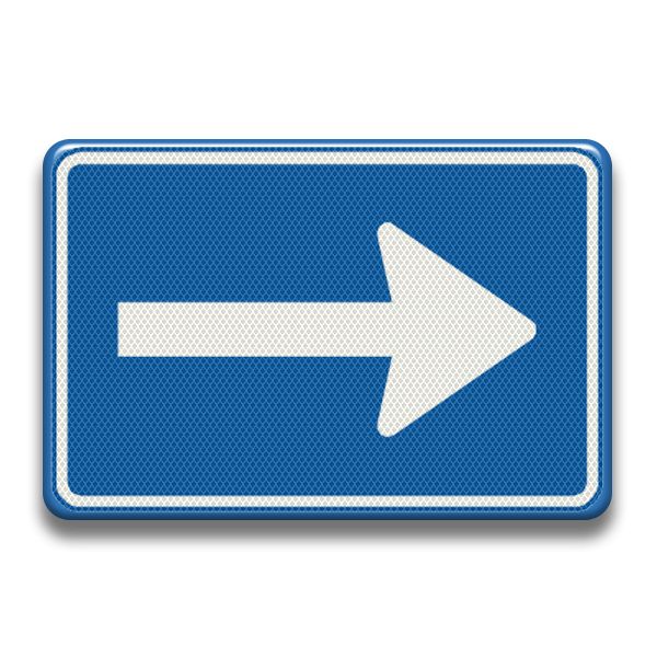 Verkeersbord RVV - C04r Eenrichtingweg rechts