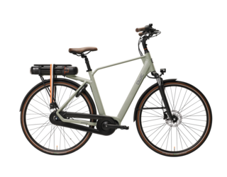 Qwic E-bike Premium  MN7D+ Heren Middenmotor Khaki Green 417Wh accu