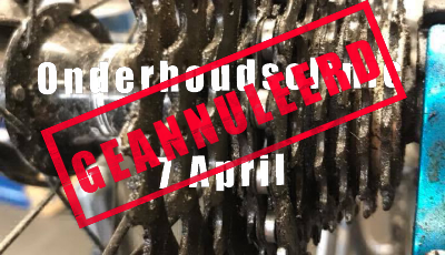 Onderhoudsclinic 7 april geannuleerd