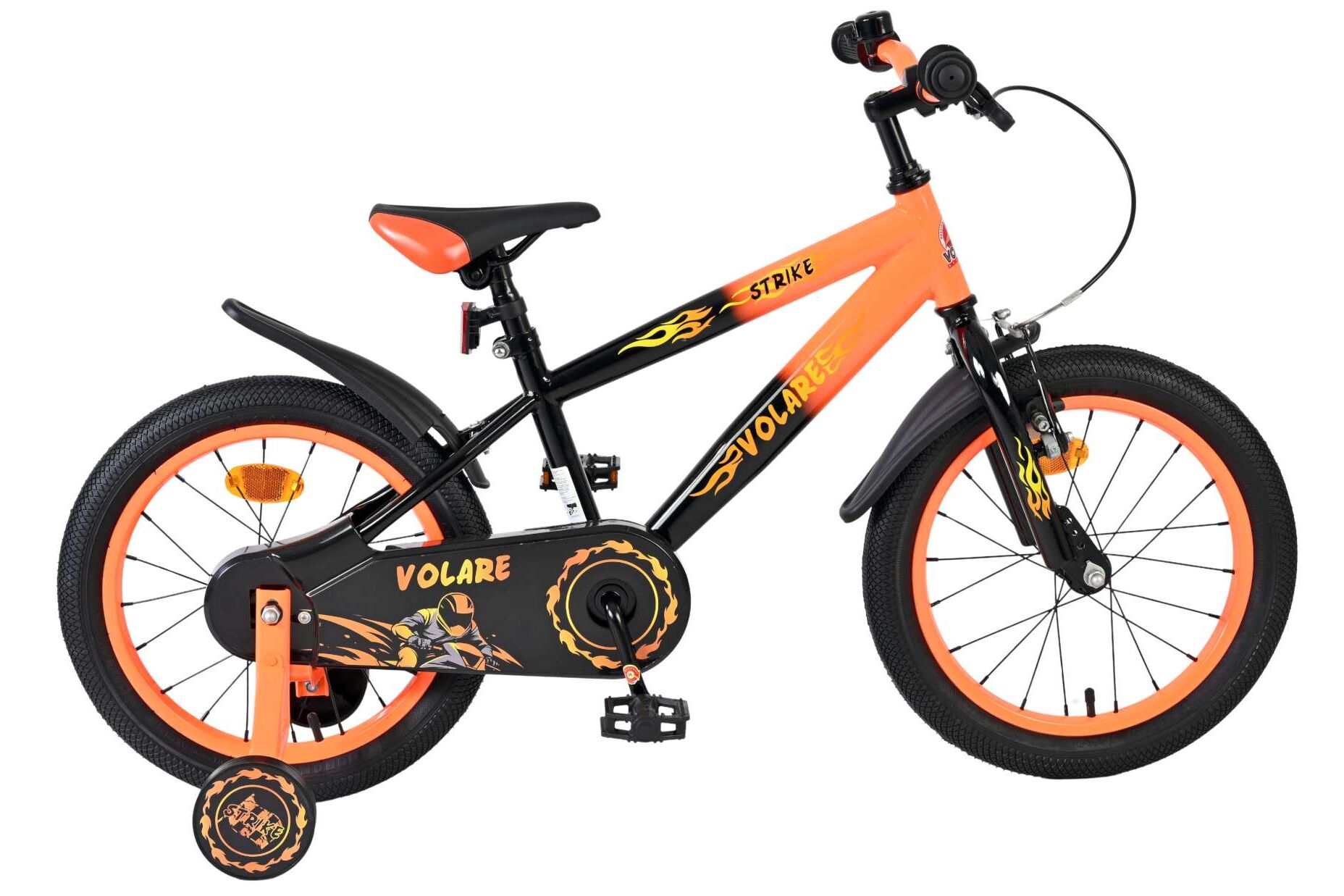 Volare Strike zwart-oranje 16inch Jongensfiets