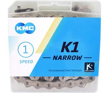 KMC ketting K1 3/32 narrow silver 100s