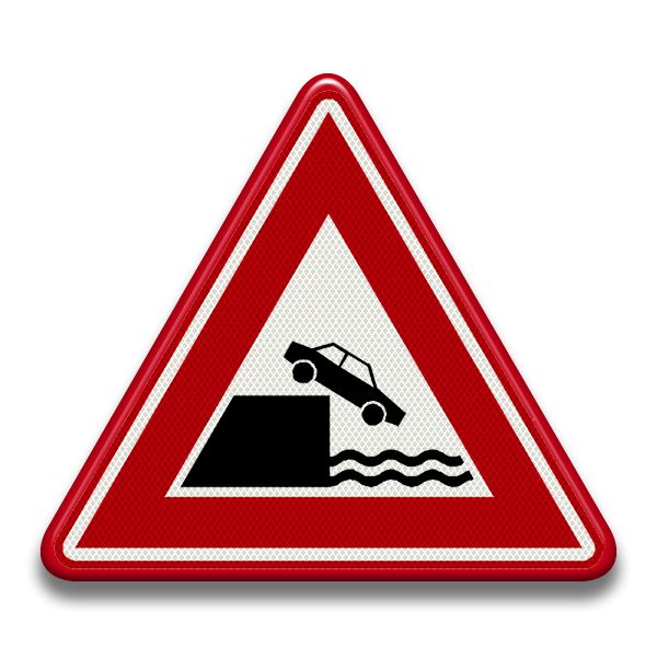 Verkeersbord RVV - J26 Kade of rivieroever