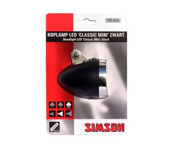 Simson koplamp classic mini led batterij voorvork