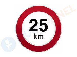 Snelheidsbord - Maximum snelheid 25 km per uur