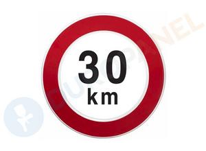 Snelheidsbord - Maximum snelheid 30 km per uur
