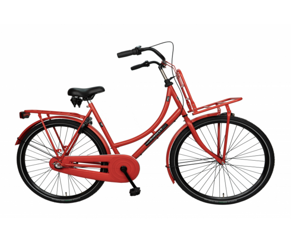 Burgers Pick-Up staal N3 57cm signaal-rood Dames Transportfiets