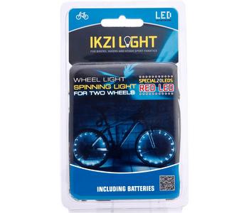 IKZI Light wiellicht Spinning light 20 led batterij rood